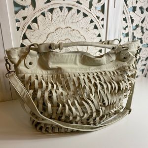 Barneys New York White Leather Pink Bag